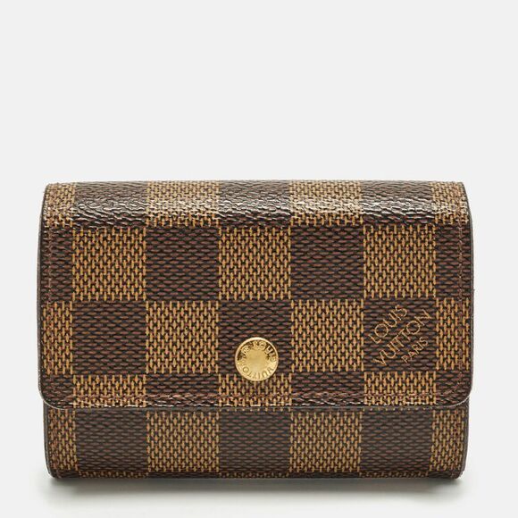 Louis Vuitton Damier Ebene Porte Monnaie Plat Purse